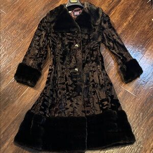 Vintage 60’s Rosewin Pennylane Brown Faux Fur Coat